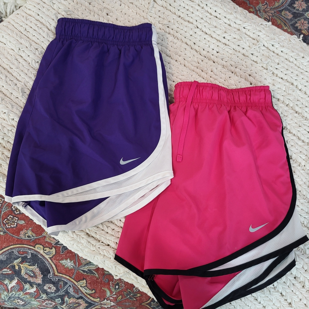 Nike Women's Athletic Shorts - Purple and Pink